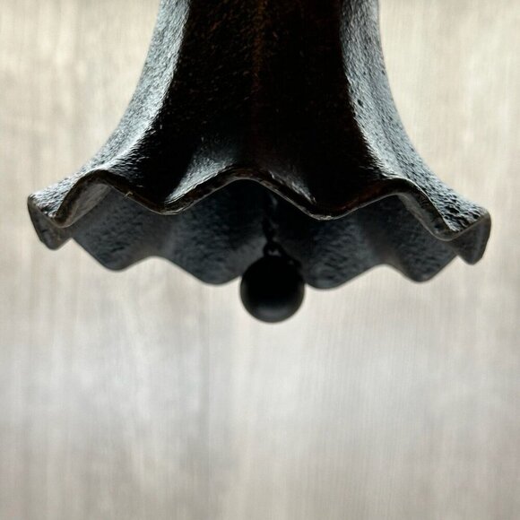 Vintage Cast Iron Handheld Bell Tabletop Décor Ornate School Church Farm Cottage - Picture 7 of 9